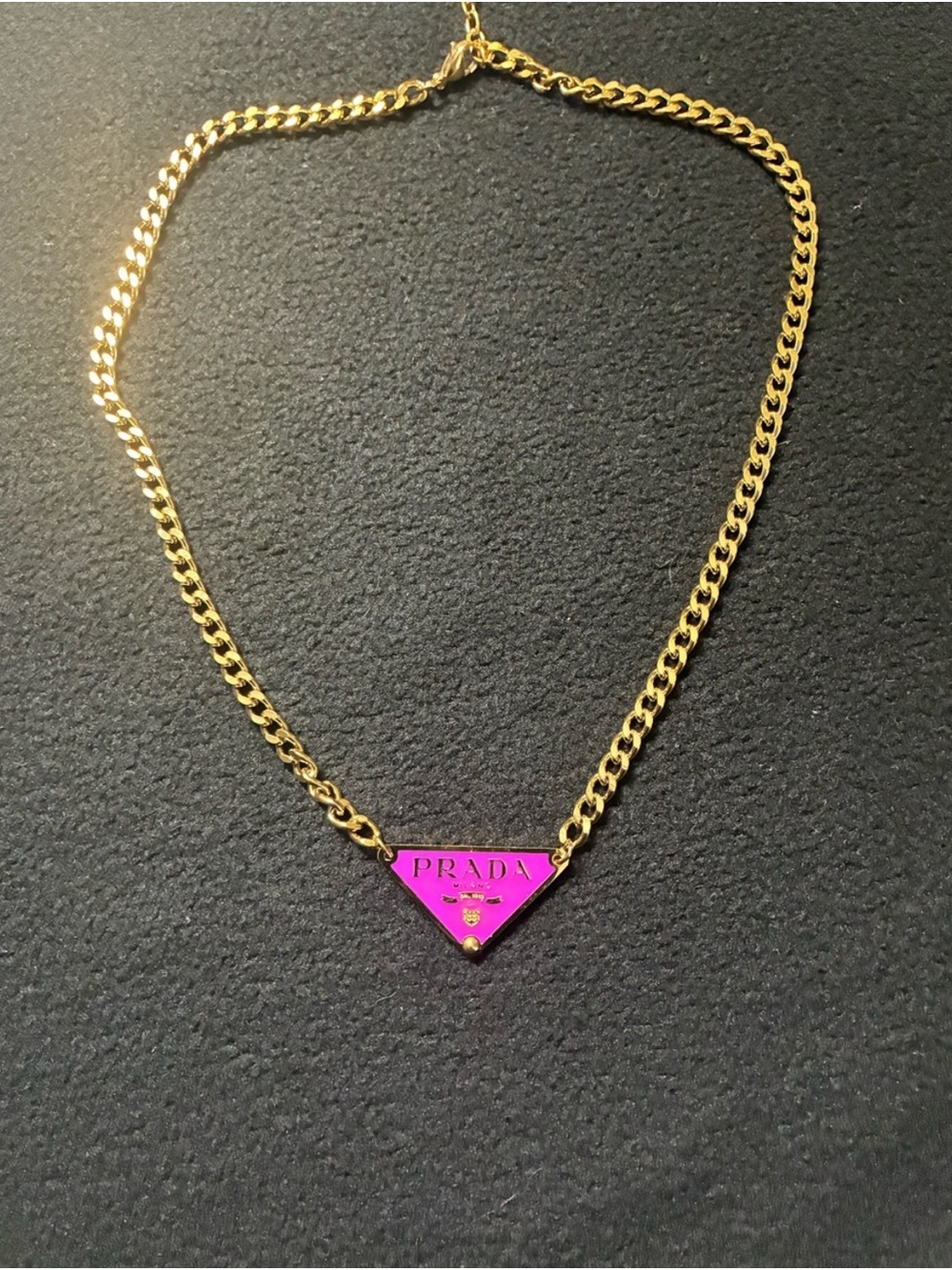 RARE Prada FUCHSIA Necklace - Picture 2 of 5